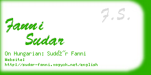 fanni sudar business card